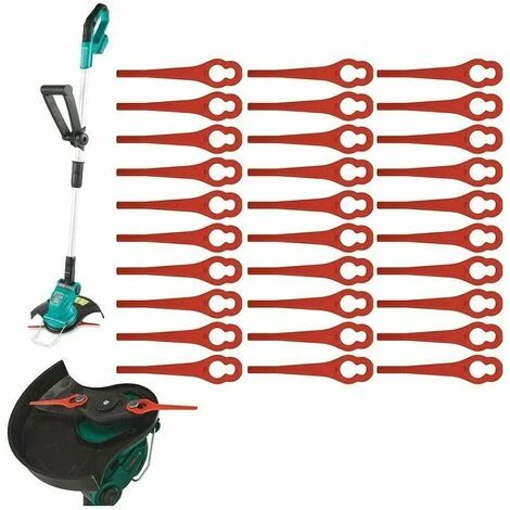 Lot De 100 Lames En Plastique Pour Coupe-bordures Ferrex/Aldi FAR 20-1 97699 2002706 FE220 – Image 2