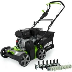 Scarificateur Démousseur Thermique 5,4CV 212cm3 Largeur Travail 40cm Livré Avec 2 Arbres Lames Et Ressorts VITO Professionnel