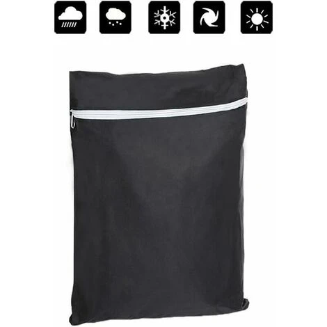 Housse De Tondeuse À Gazon Autoportees, Housse De Tracteur De Pelouse Tissu Oxford Imperméable Anti-Uv Anti-Poussière Pour Jardin Extérieur Noir – Image 5