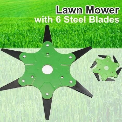 65mm 6 Dents Extérieur Lames De Coupe-herbe Tondeuse à Gazon Coupe-herbe Tête De Machine (vert) – Image 2