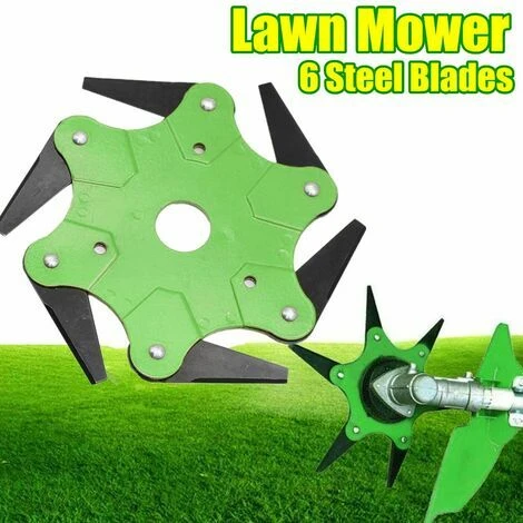 65mm 6 Dents Extérieur Lames De Coupe-herbe Tondeuse à Gazon Coupe-herbe Tête De Machine (vert) – Image 5