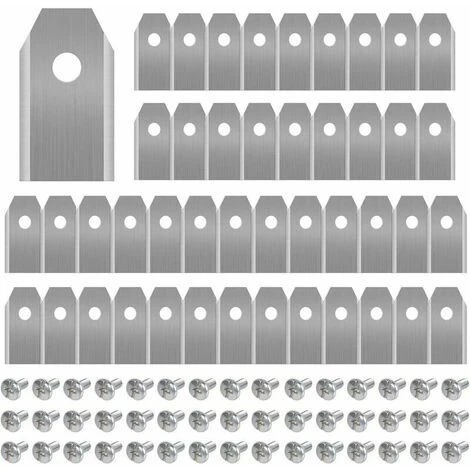 45 Lames En Titane Pour Toutes Les Tondeuses Robotisées Husqvarn/Automower/ Yardforce/Gardena (3g-0,75 Mm) Avec 45 Vis, Lames De Rechange Pour Les Modèles 105,310,315,320,420,430x,r40i