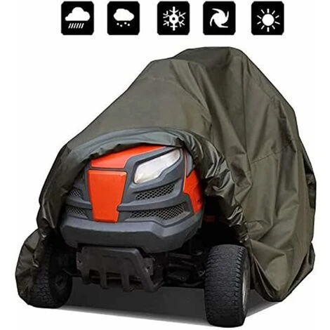 Housse De Tondeuse à Gazon Autoportees, Tissu Oxford Imperméable Anti-UV Anti-poussière, Housse De Tracteur De Pelouse Pour Jardin Extérieur - 183x112x109CM – Image 3