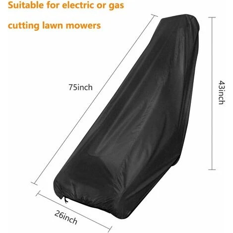 Housse De Protection Pour Tondeuse Housse De Tondeuse à Gazon, étanche, Anti-poussière, Anti-UV, 190T Avec Cordon De Serrage Et Sac De Rangement Pour Extérieur/intérieur 188 X 99,1 X 63,5 Cm – Image 2