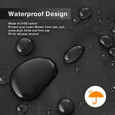 Housse De Protection Pour Tondeuse Housse De Tondeuse à Gazon, étanche, Anti-poussière, Anti-UV, 190T Avec Cordon De Serrage Et Sac De Rangement Pour Extérieur/intérieur 188 X 99,1 X 63,5 Cm – Image 3