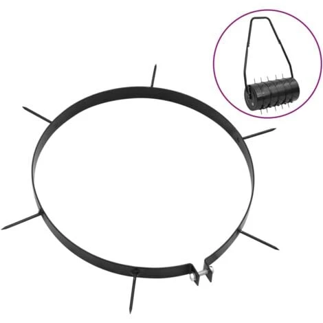 Colliers Aérateurs De Pelouse 5 Pcs Avec Pointes Ø 30 Cm Fer VidaXL – Image 2