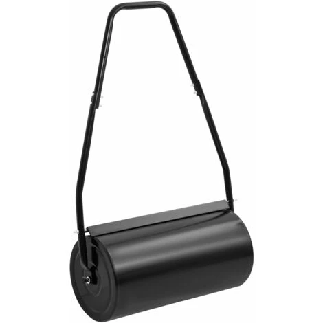 Rouleau à Gazon De Jardin Avec Poignée Noir 42 L Fer Et Acier VidaXL
