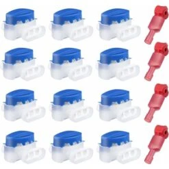 ZOLGINAH 12 Connecteur De Câble étanche 3 Trous Connecteurs De Fils électriques Sertis Connecteur De Tondeuse à Gazon Avec 4 Bornes De Connexion Pour Tondeuses à Gazon