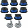10 Pièces Bobine De Rechange Pour Débroussailleuse,fil Bobine Coupe Bordure,Compatible Avec Ryobi One + AC14RL3A-18V 24V 40V,Coupe-fil Sans Fil Line 11ft,8 Bobines + 2 Capuchons De Coupe