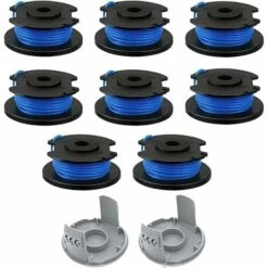 10 Pièces Bobine De Rechange Pour Débroussailleuse,fil Bobine Coupe Bordure,Compatible Avec Ryobi One + AC14RL3A-18V 24V 40V,Coupe-fil Sans Fil Line 11ft,8 Bobines + 2 Capuchons De Coupe