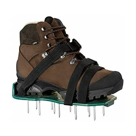 Paire De Semelles De Ventilation Pour Gazon I Aérateur De Pelouse I Amélioration De La Qualité Du Sol I 13 Clous En Acier I Réglable Jusqu’à La Taille 46 Et Sur Toutes Les Chaussures I 30×13×6 Cm