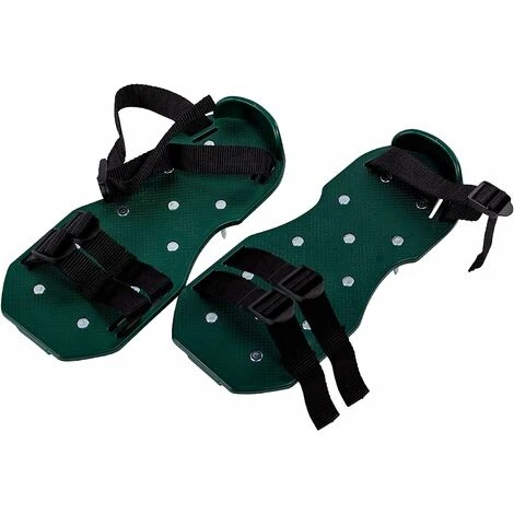 Paire De Semelles De Ventilation Pour Gazon I Aérateur De Pelouse I Amélioration De La Qualité Du Sol I 13 Clous En Acier I Réglable Jusqu’à La Taille 46 Et Sur Toutes Les Chaussures I 30×13×6 Cm – Image 2